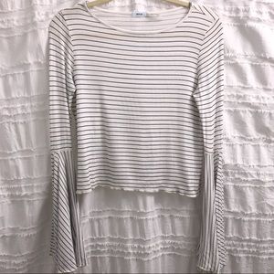 Kimchi Blue Striped Bell Sleeve Top